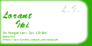 lorant ipi business card
